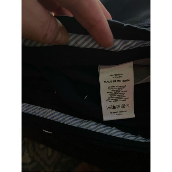 Footjoy FJ Mens Navy Blue Flat Front Five Pocket Style Chino Pants Size 34/32 - Picture 10 of 11